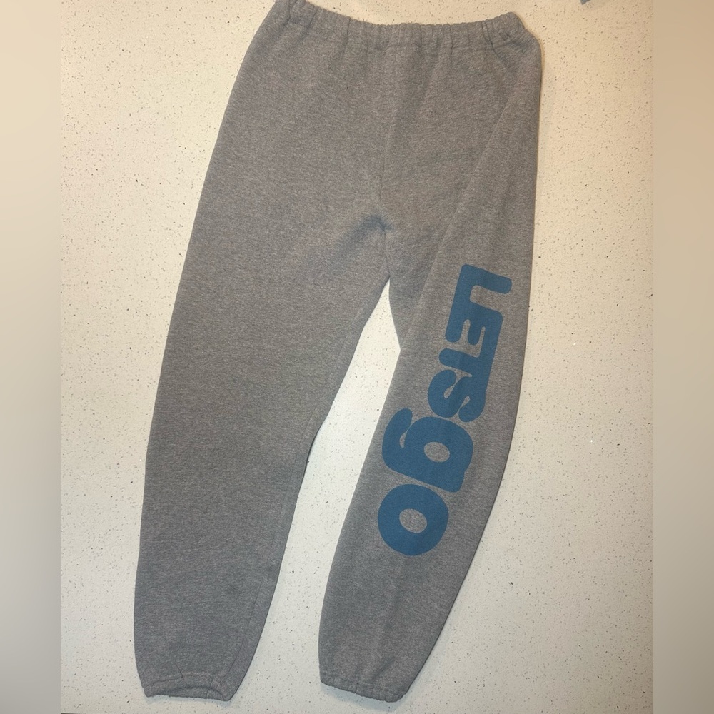Freecity RARE “let’s go” unisex sweats with “I ❤️ You” on front/thick waistband - Picture 5 of 14